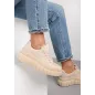 Beżowe Sneakersy Damskie Rozmiar 40 Beżowe Sneakersy Damskie Rozmiar 40