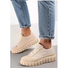 Beżowe Sneakersy Damskie Rozmiar 40
