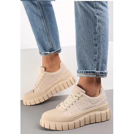 Beżowe Sneakersy Damskie Rozmiar 40