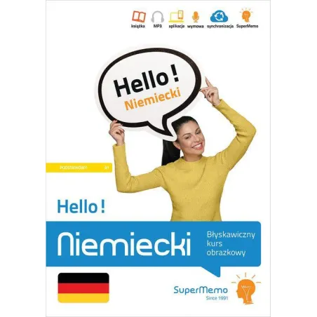 Hello! Niemiecki Błyskawiczny kurs obrazkowy poziom podstawowy A1  Wajda Natalia