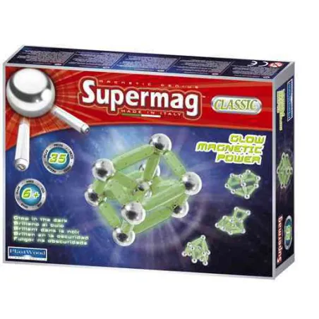 Klocki Magnetyczne 35 Elementów Supermag Classic 6+