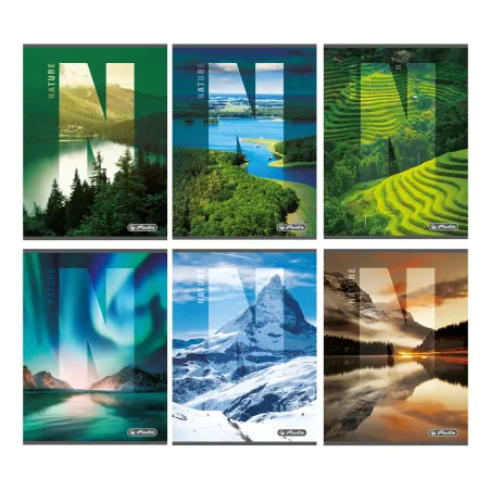 ZESZYT W LINIĘ Z MARGINESEM 80 KARTEK A5 NATURE - Herlitz