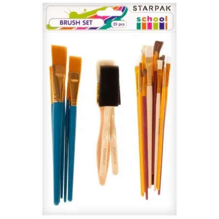 ZESTAW PĘDZLI 25 SZTUK STARPAK