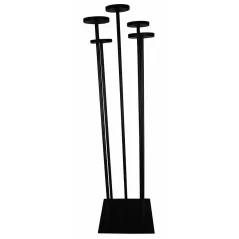 STYLOWY ŚWIECZNIK METALOWY 5-RAMIENNY PODŁOGOWY CZARNY 94CM