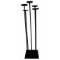Stylowy Świecznik Metalowy 5-Ramienny Podłogowy Czarny 94Cm