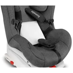 FOTELIK SAMOCHODOWY PRZÓD TYŁ 0-18 KG ISOFIX LIONELO LENNART STONE GREY