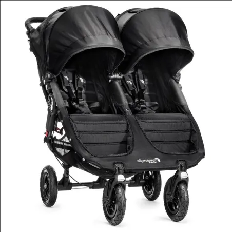 WÓZEK BLIŹNIACZY BABY JOGGER CITY MINI DOUBLE GT BLACK/BLACK