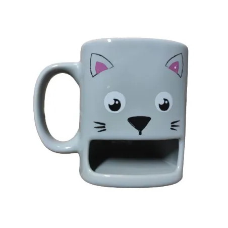 CIASTKOWY CERAMICZNY KUBEK Z OTWOREM NA CIASTKA 225 ml