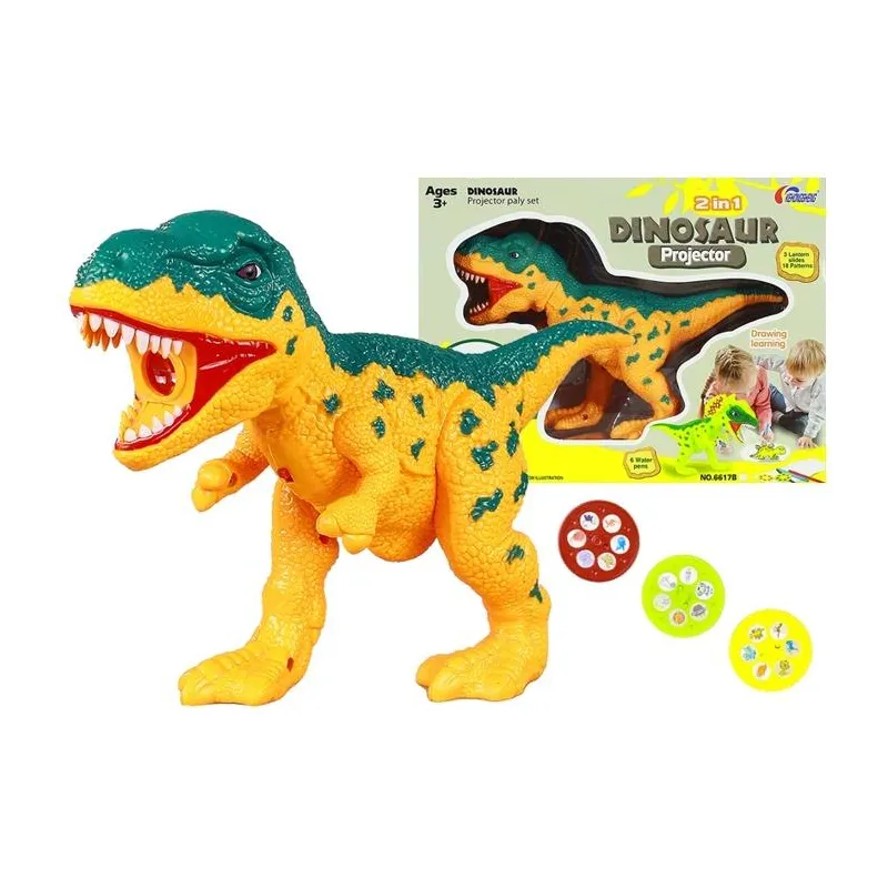 DINOZAUR KREATYWNY PROJEKTOR DO RYSOWANIA Z PISAKAMI LEAN TOYS 3+,