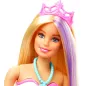Lalka Barbie Dreamtopia Syrenka Kolorowa Magia + Flamastry Crayola 3+