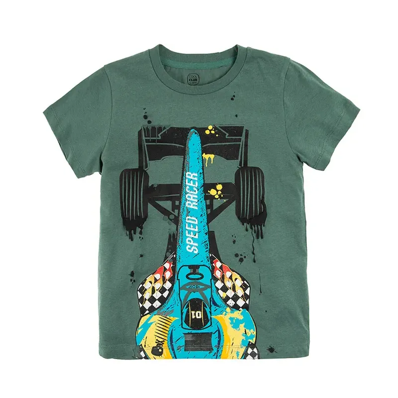 T-SHIRT CHŁOPIĘCY ZIELONY SPEED RACER ROZMIAR 110 CM COOL CLUB