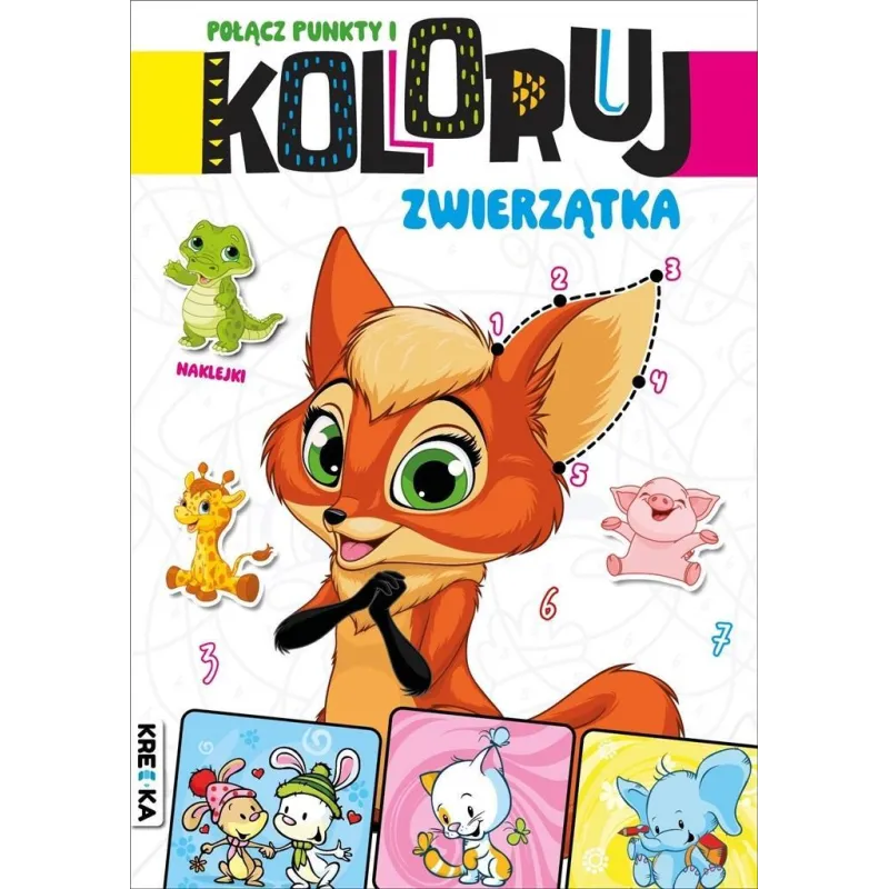 POŁĄCZ PUNKTY I KOLORUJ ZWIERZĄTKA