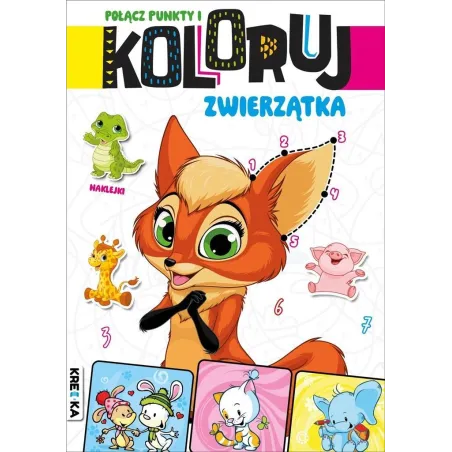 POŁĄCZ PUNKTY I KOLORUJ ZWIERZĄTKA