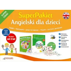 SUPERPAKIET: ANGIELSKI DLA DZIECI OD 3 LAT. ZAGADKI, KOLOROWANKI, PIOSENKI, GRA
