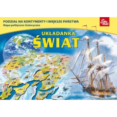 UKŁADANKA ŚWIAT PUZZLE 74 ELEMENTY 7+