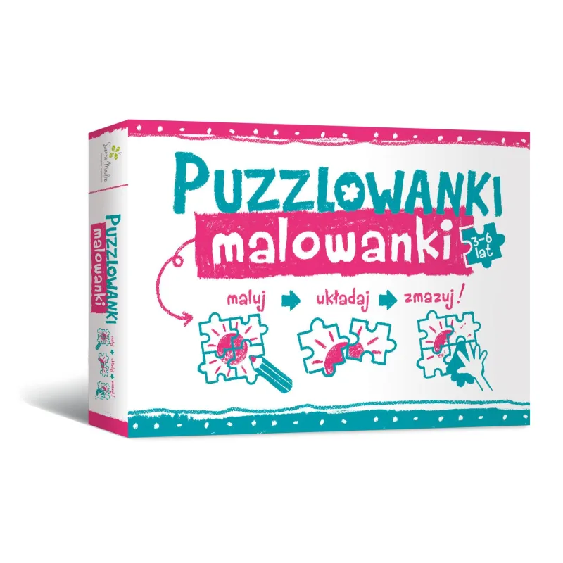 PUZZLE DO KOLOROWANIA I MALOWANIA PUZZLOWANKI MALOWANKI MALUJ UKŁADAJ ZMAZUJ 3+