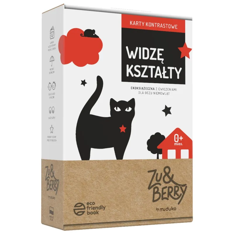 WIDZĘ KSZTAŁTY KARTY KONTRASTOWE MUDUKO 0+