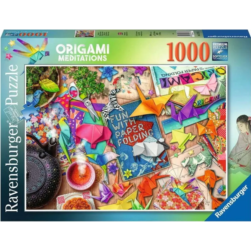 MEDYTACJE Z ORIGAMI PUZZLE 2D 1000 ELEMENTÓW RAVENSBURGER 14+
