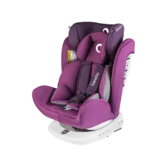 FOTELIK SAMOCHODOWY 0-36 KG ISOFIX 360 STOPNI FIOLETOWY LIONELO BASTIAAN