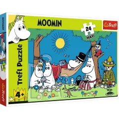 RADOSNY DZIEŃ MUMINKÓW PUZZLE MAXI 24 ELEMENTY TREFL 4+