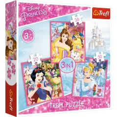 ZACZAROWANY ŚWIAT KSIĘŻNICZEK PUZZLE 3W1 100 ELEMENTÓW TREFL 3+