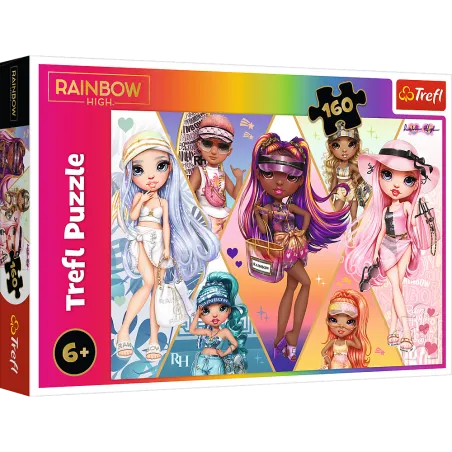 WESOŁE PRZYJACIÓŁKI RAINBOW HIGH PUZZLE 160 ELEMENTÓW TREFL 6+