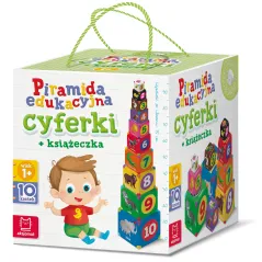 PIRAMIDA EDUKACYJNA CYFERKI + KSIĄŻECZKA 1+