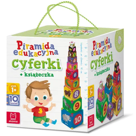PIRAMIDA EDUKACYJNA CYFERKI + KSIĄŻECZKA 1+