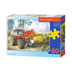 CIĄGNIK Z CHWYTAKIEM PUZZLE 60 ELEMENTÓW CASTORLAND 5+