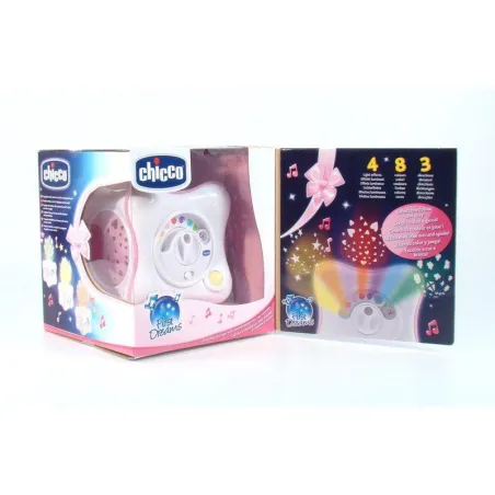 PROJEKTOR Z MELODYJKĄ TĘCZOWA KOSTKA RÓŻOWA CHICCO 0M+