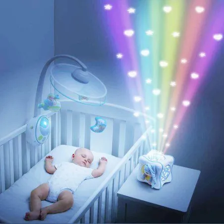 Projektor Z Melodyjką Tęczowa Kostka Różowa Chicco 0M+