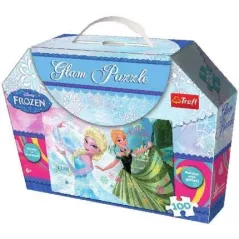 DISNEY KRAINA LODU PUZZLE Z BROKATEM 100 ELEMENTÓW TREFL 6+