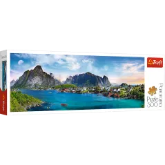 ARCHIPELAG LOFOTY NORWEGIA PUZZLE 500 ELEMENTÓW PANORAMICZNE TREFL 10+