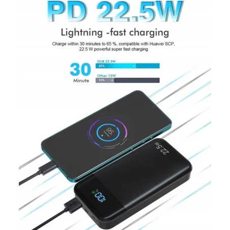 Powerbank 27000Mah Led Szybkie Ładowanie 22.5W Paidashu P38S