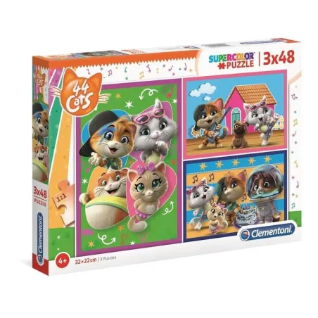 44 KOTY PUZZLE SUPERCOLOR 3W1 144 ELEMENTY CLEMENTONI 4+