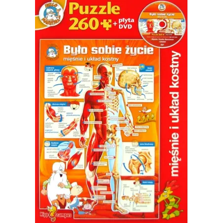 BYŁO SOBIE ŻYCIE MIĘŚNIE I UKŁAD KOSTNY PUZZLE 260 ELEMENTÓW 6+