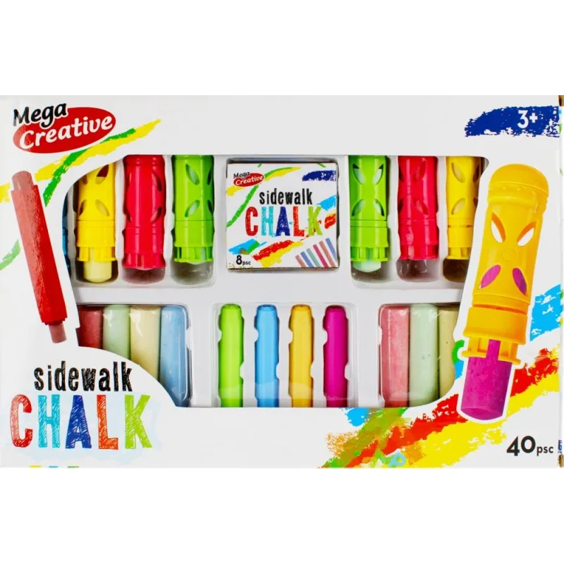DUŻY ZESTAW PLASTYCZNY KREDA + AKCESORIA MEGA CREATIVE 3+