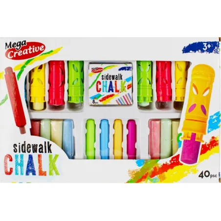 Duży Zestaw Plastyczny Kreda + Akcesoria Mega Creative 3+ Duży Zestaw Plastyczny Kreda + Akcesoria Mega Creative 3+