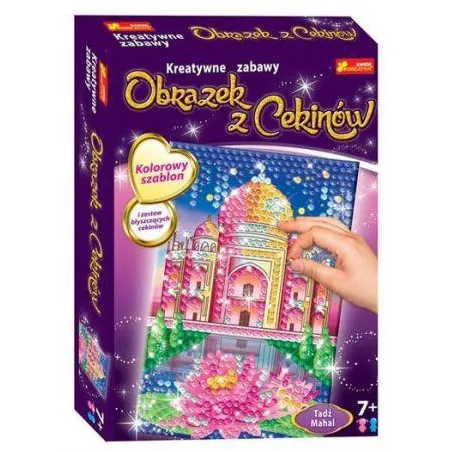CEKINOWY OBRAZEK TADŻ MAHAL ZESTAW KREATYWNY 7+