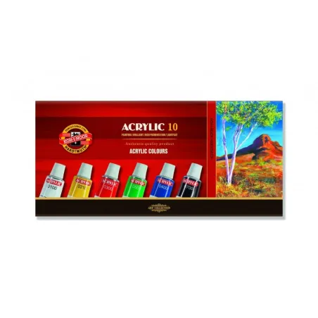 FARBY AKRYLOWE 10 KOLORÓW 16 ML KOH-I-NOOR