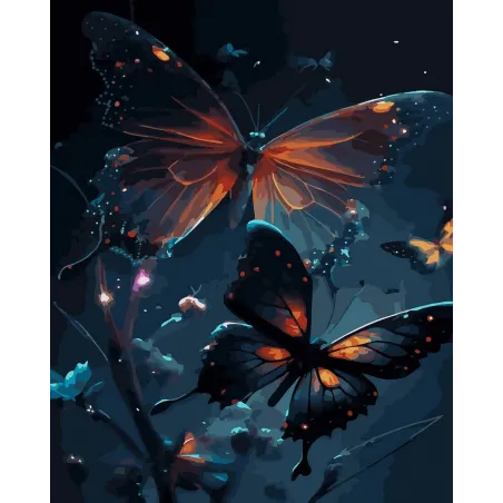 MALOWANIE PO NUMERKACH MOTYL 40X40 CM