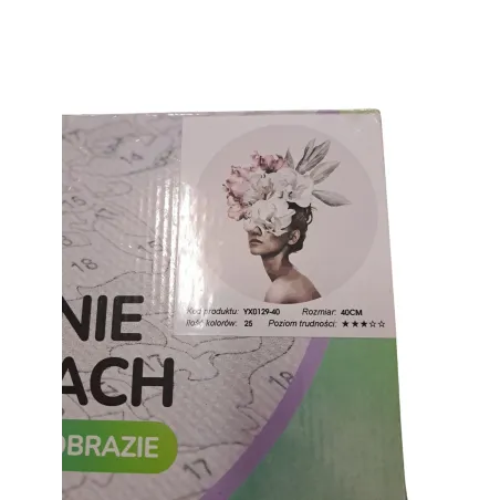 MALOWANIE PO NUMERKACH KOBIETA KWIAT 40 CM 14+