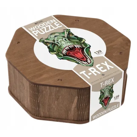 T-Rex Puzzle Drewniane 3D 129 Elementów 14+ T-Rex Puzzle Drewniane 3D 129 Elementów 14+