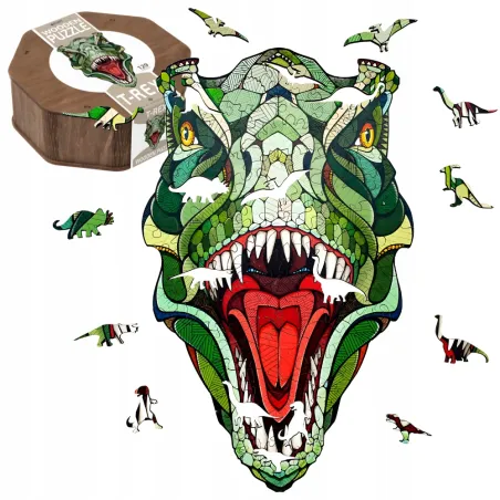 T-Rex Puzzle Drewniane 3D 129 Elementów 14+