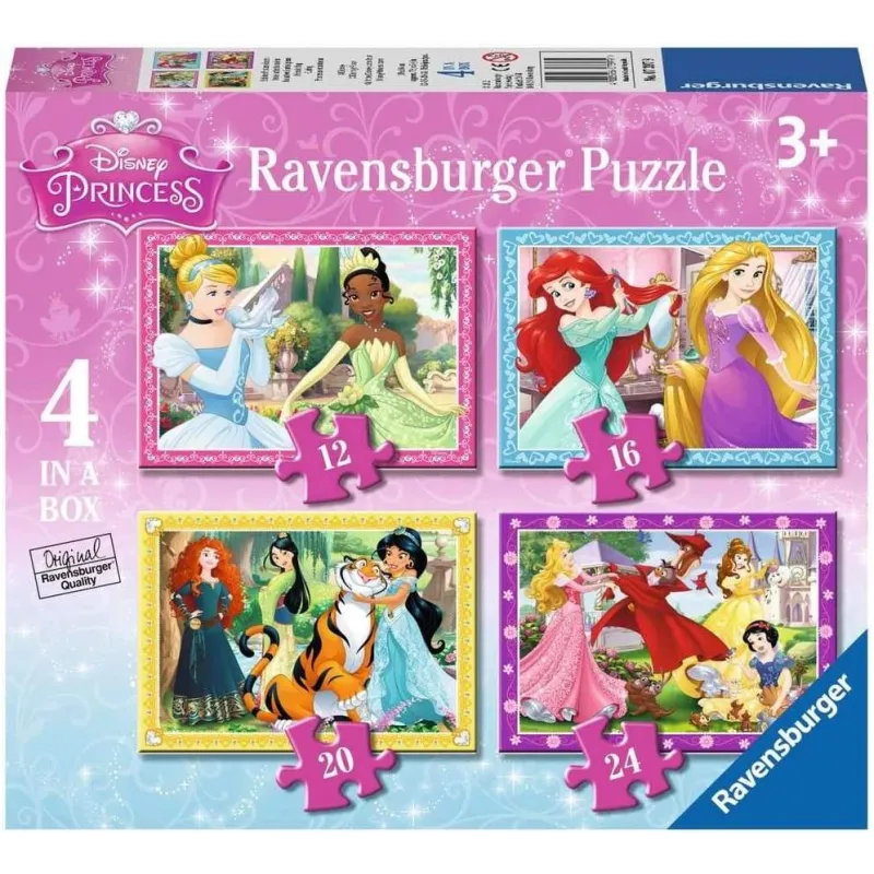 DISNEY KSIĘŻNICZKI PUZZLE 4W1 72 ELEMENTY RAVENSBURGER 3+