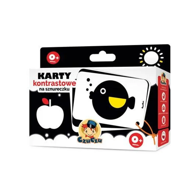 KARTY KONTRASTOWE NA SZNURECZKU CZUCZU 0M+