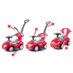 Jeździk Chodzik Pchacz Deluxe Grający 3W1 2+