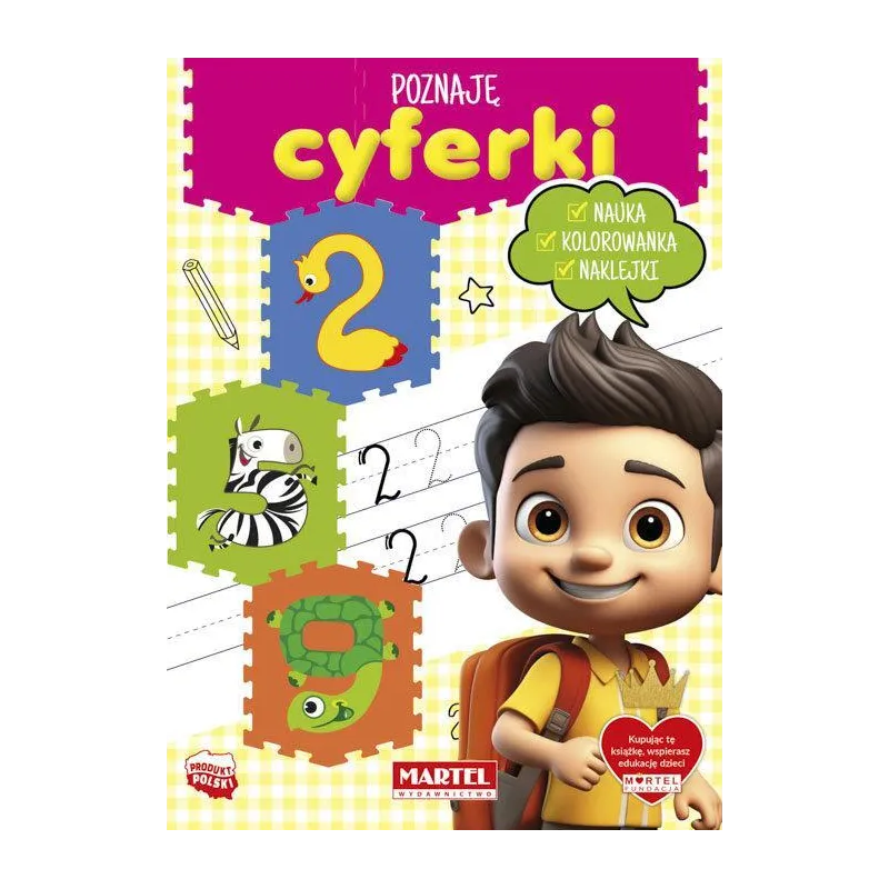 POZNAJĘ CYFERKI. NAUKA, KOLOROWANKI, NAKLEJKI