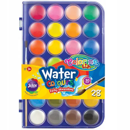 FARBY AKWARELOWE 28 KOLORÓW COLORINO KIDS II GATUNEK
