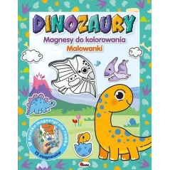 DINOZAURY. KOLOROWANKI Z MAGNESAMI DO KOLOROWANIA